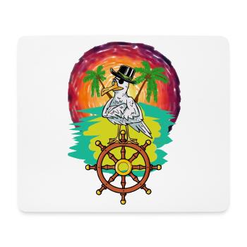 pirate pirates boucanier mouette piraterie enfant - Tapis de souris (format paysage) - blanc - Devant