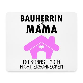 Bauherrin Mama Hausbau Baustelle Richtfest - Mousepad (Querformat) - Weiß - Vorne