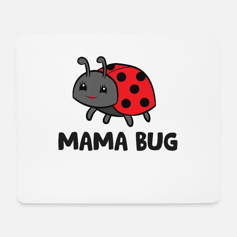 Mama Bug Love Marienkäfer - Mousepad (Querformat) - Weiß