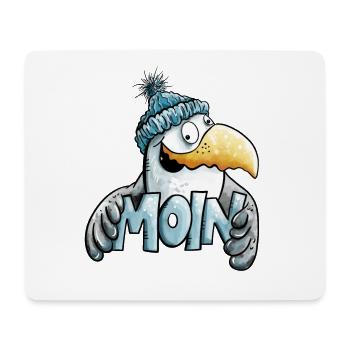 Moin Möwe I Nordsee I Norddeutsch - Mousepad (Querformat) - Weiß - Vorne