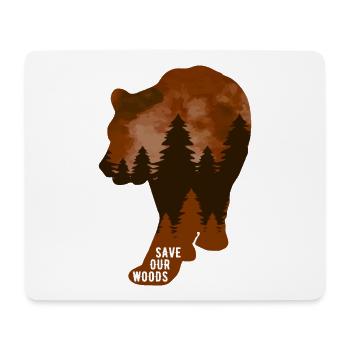 Climate Change Environmental Protection Bear - Mouse Pad (horizontal) - white - Front