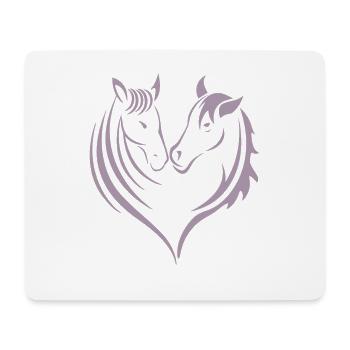 Horses Heart Horse Lovers - Mouse Pad (horizontal) - white - Front