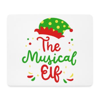 Musikalischer Elf Wichtel Weihnachten - Mousepad (Querformat) - Weiß - Vorne