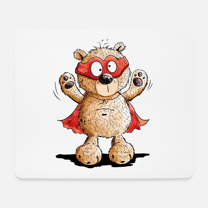 Bär Wortspiel I Superheld I Subärheld - Mousepad (Querformat) - Weiß