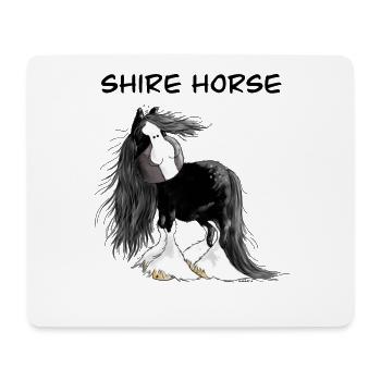 Cheval de comté I Cheval de sang froid - Tapis de souris (format paysage) - blanc - Devant