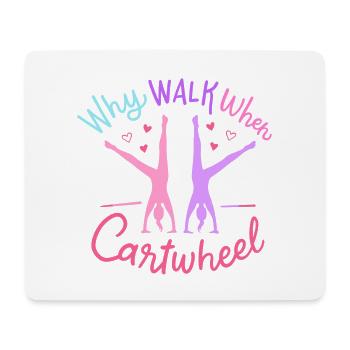 Rad Gymnastik Turnerin - Mousepad (Querformat) - Weiß - Vorne