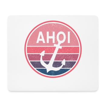 Ahoi Anker Plattdeutsch Ostfriesland Küste Nordsee - Mousepad (Querformat) - Weiß - Vorne