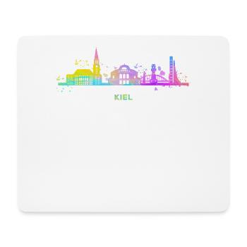 Kiel Skyline Bunt Kieler Norddeutschland - Mousepad (Querformat) - Weiß - Vorne