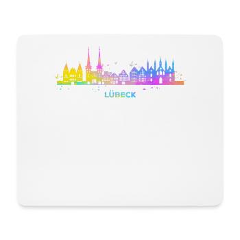 Lübeck Skyline Colorful Lübecker Northern Germany - Mouse Pad (horizontal) - white - Front