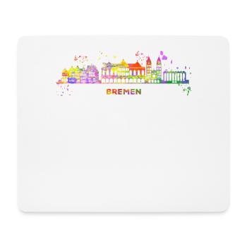 Bremen Skyline Colorful Bremer Northern Germany - Mouse Pad (horizontal) - white - Front