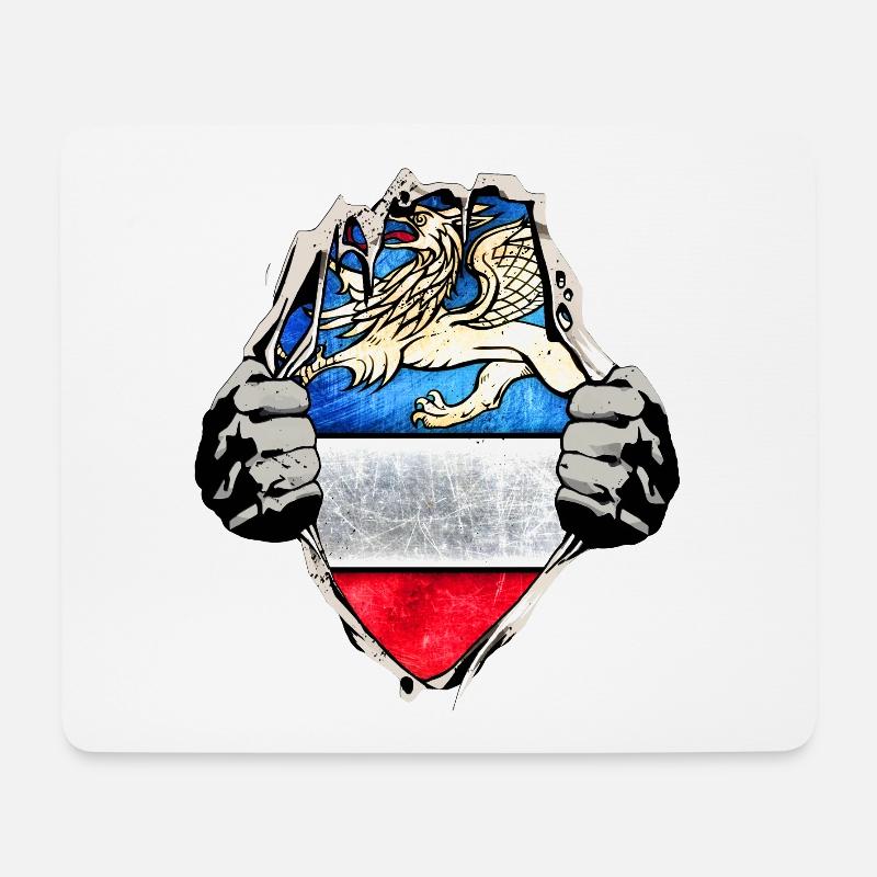 Rostock unterm Shirt - Mousepad (Querformat) - Weiß