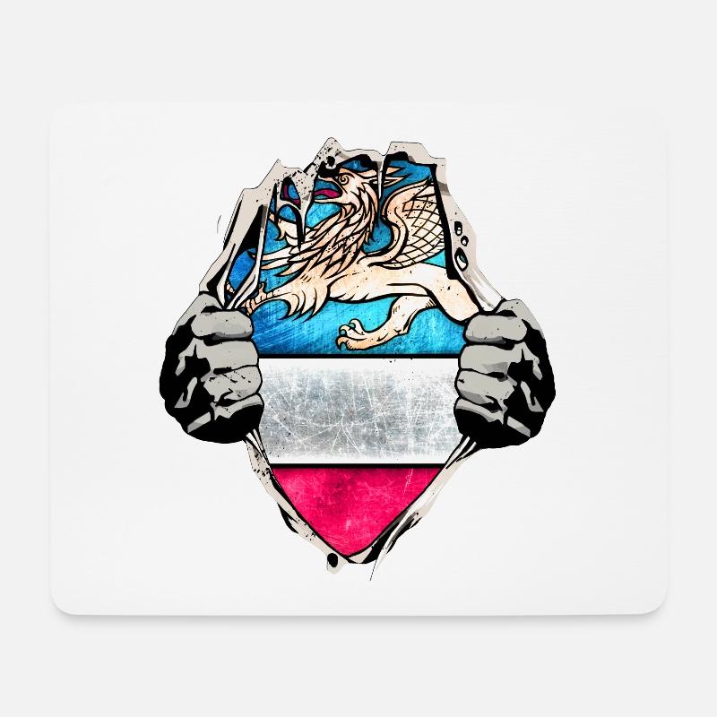 Rostock unterm Shirt - Mousepad (Querformat) - Weiß