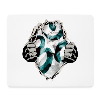 Om under the shirt - Mouse Pad (horizontal) - white - Front