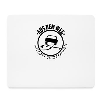 Führerschein bestanden Aus dem Weg - Mousepad (Querformat) - Weiß - Vorne