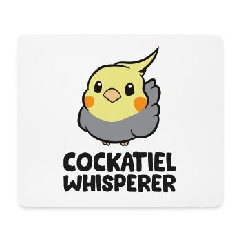 Drôle de cockatiel Juste une fille qui - Tapis de souris (format paysage) - blanc - Devant