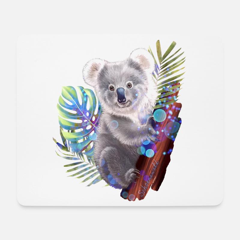 Koala - Mousepad (Querformat) - Weiß