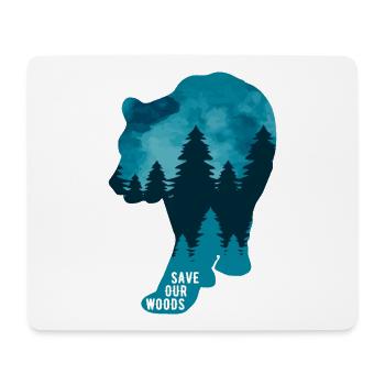 Changement climatique Protection de l’environnement Bear Grizzly Durable - Tapis de souris (format paysage) - blanc - Devant