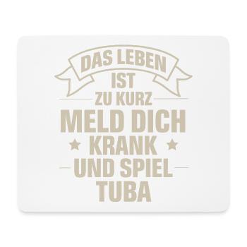 Tuba - Mousepad (Querformat) - Weiß - Vorne