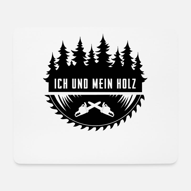 Holzfäller Ich Und Mein Holz - Mousepad (Querformat) - Weiß
