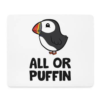 Tout ou Puffin Funny - Tapis de souris (format paysage) - blanc - Devant