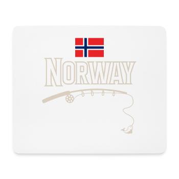 Norwegen Angeln Angler Angeltour - Mousepad (Querformat) - Weiß - Vorne