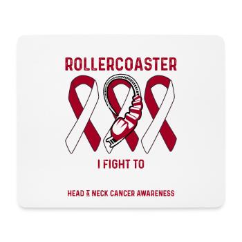 Kopf und Hals Krebs Cancer Rot Weiß Rollercoaster - Mousepad (Querformat) - Weiß - Vorne