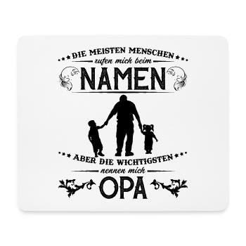 Opa Enkel T-Shirt Die Wichtigsten nennen mich OPA - Mousepad (Querformat) - Weiß - Vorne