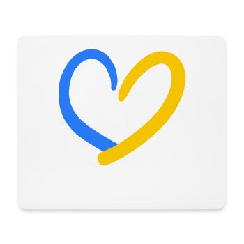 Ukraine Herz - Mousepad (Querformat) - Weiß - Vorne