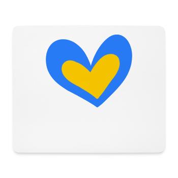 Ukraine Herz - Mousepad (Querformat) - Weiß - Vorne