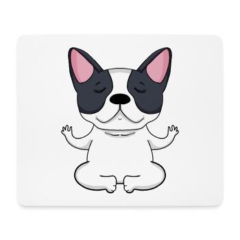 Yoga Dog French Bulldog - Mouse Pad (horizontal) - white - Front