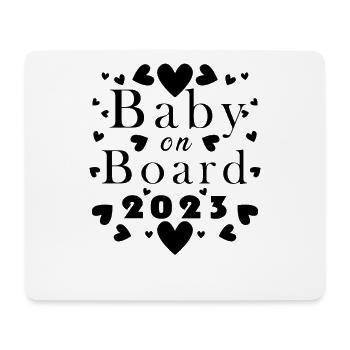 Bébé 2023 Grossesse enceinte - Tapis de souris (format paysage) - blanc - Devant