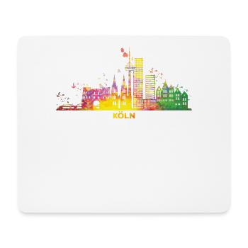 Cologne Skyline Tour de télévision colorée de Cologne - Tapis de souris (format paysage) - blanc - Devant