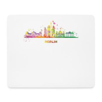 Berlin Skyline Colorful Berliner - Mouse Pad (horizontal) - white - Front