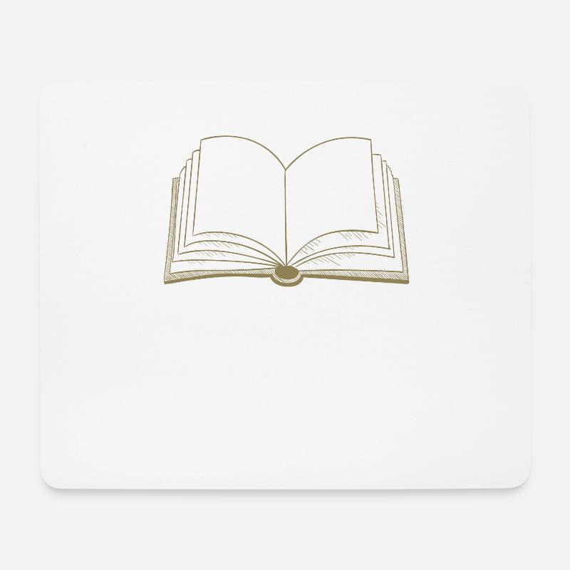 Bücher offenes Buch - Mousepad (Querformat) - Weiß