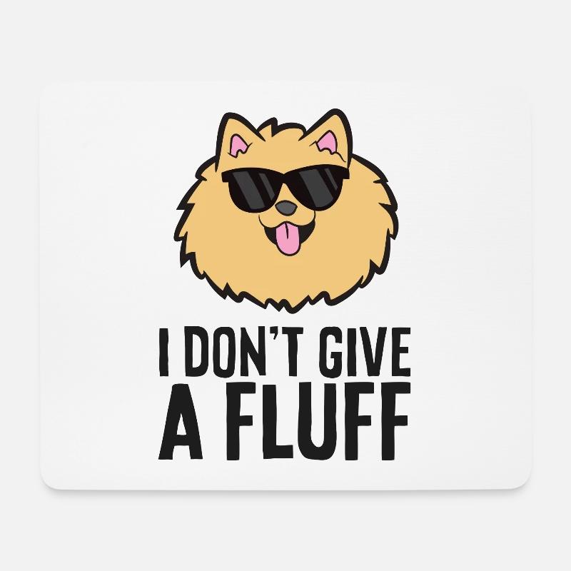 Pomeranian Dog I Don't Gift A Fluff Cute - Mouse Pad (horizontal) - white