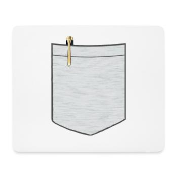 Brusttasche mit Kugelschreiber - Mousepad (Querformat) - Weiß - Vorne