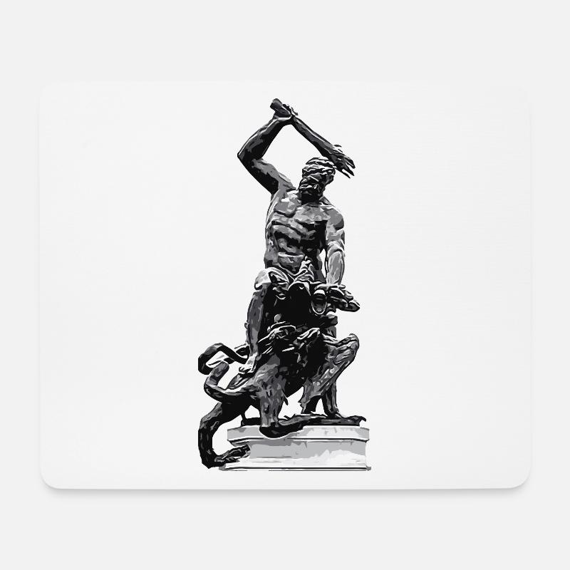 Herkulesbrunnen Augsburger Herkules - Mousepad (Querformat) - Weiß
