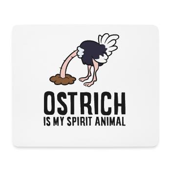 Strauß ist mein Seelentier Liebe Strauße - Mousepad (Querformat) - Weiß - Vorne
