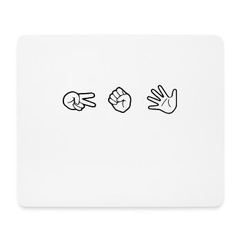 Schere Stein Papier - Mousepad (Querformat) - Weiß - Vorne