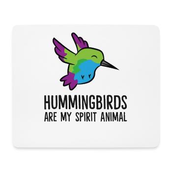Hummingbirds are my soul animal Funny hummingbird - Mouse Pad (horizontal) - white - Front