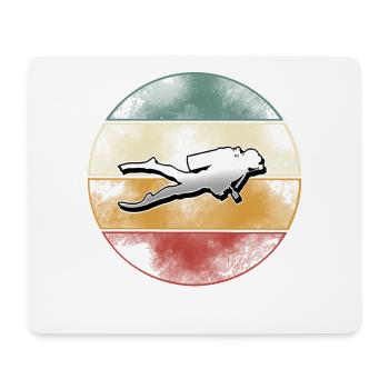 Taucher Tauchen - Mousepad (Querformat) - Weiß - Vorne