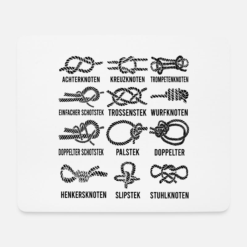 12 Knoten Boot Segeln Kapitän - Mousepad (Querformat) - Weiß