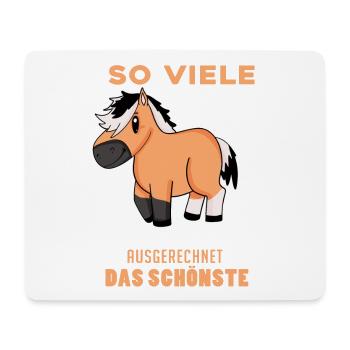 Norwegisches Fjordpferd Pferd Hauspferd - Mousepad (Querformat) - Weiß - Vorne