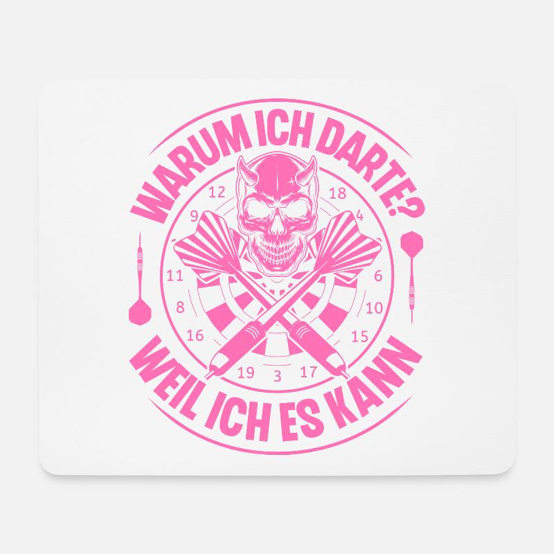 Dartspielerin Dart Darts Darten - Mousepad (Querformat) - Weiß
