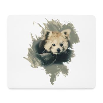 Roter Panda - Mousepad (Querformat) - Weiß - Vorne