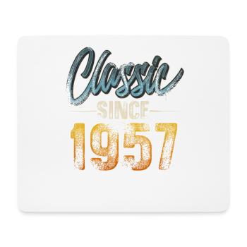 1957 Année de naissance Anniversaire Année de construction Millésime - Tapis de souris (format paysage) - blanc - Devant