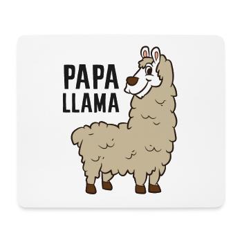 Papa Llama Hommes Garçon Drôle Papa Llama - Tapis de souris (format paysage) - blanc - Devant