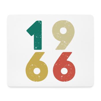 1966 - Jahrgang 1966 Retro Vintage - Mousepad (Querformat) - Weiß - Vorne
