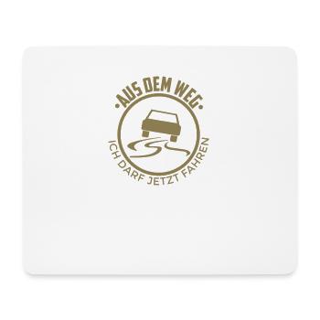 Führerschein bestanden Aus dem Weg - Mousepad (Querformat) - Weiß - Vorne