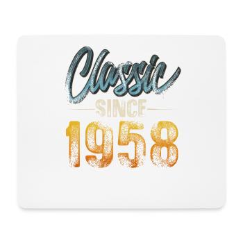 1958 Geburtsjahr Geburtstag Baujahr Vintage - Mousepad (Querformat) - Weiß - Vorne
